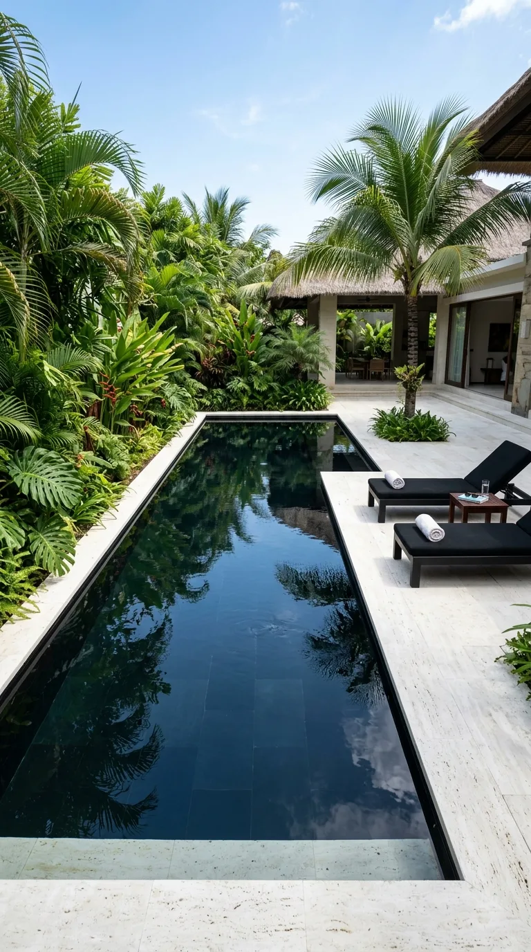Dark bottom pool