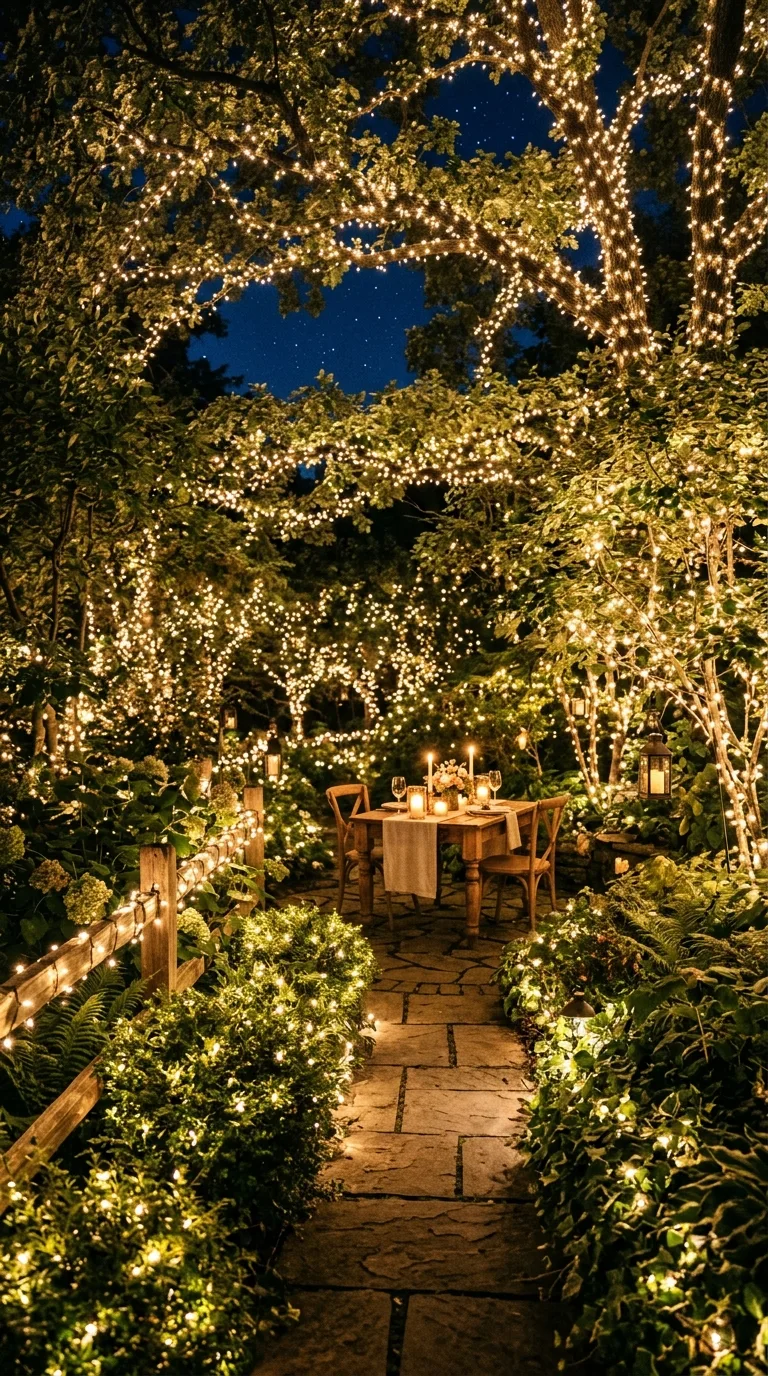 Fairy light garden