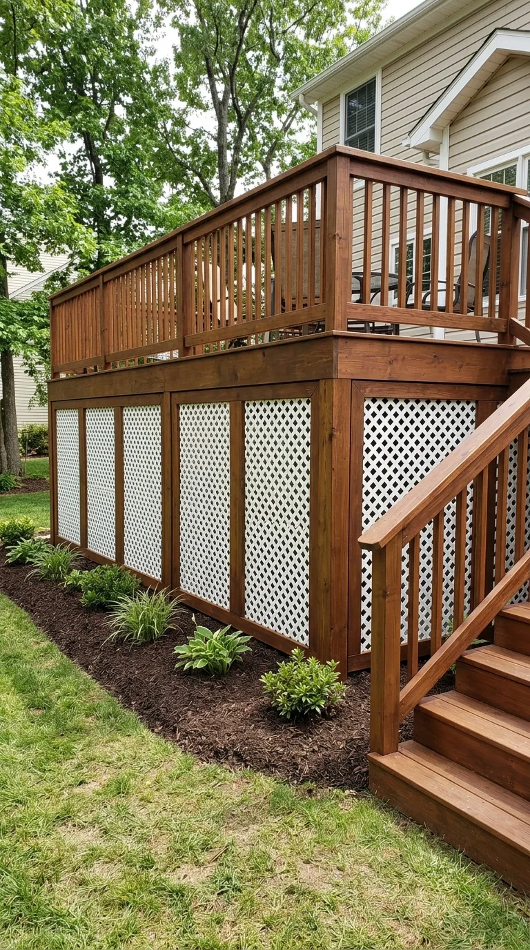 lattice with timber