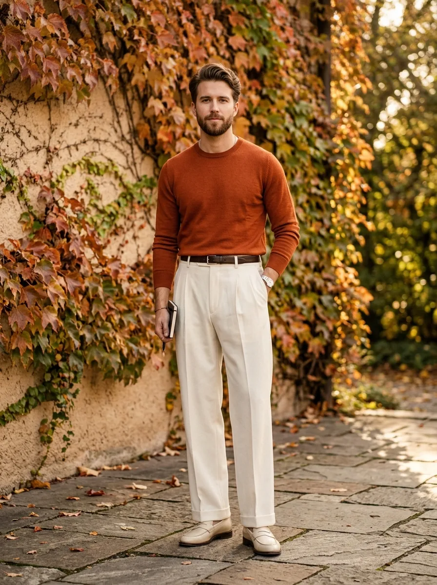 orange sweater