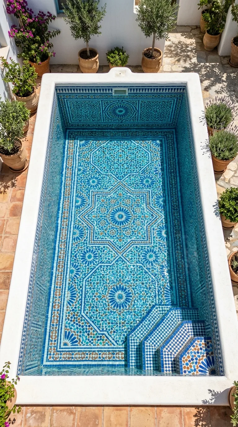 Mediterranean mosaic pool