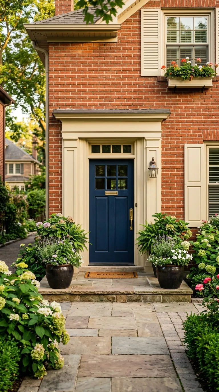 Navy blue door