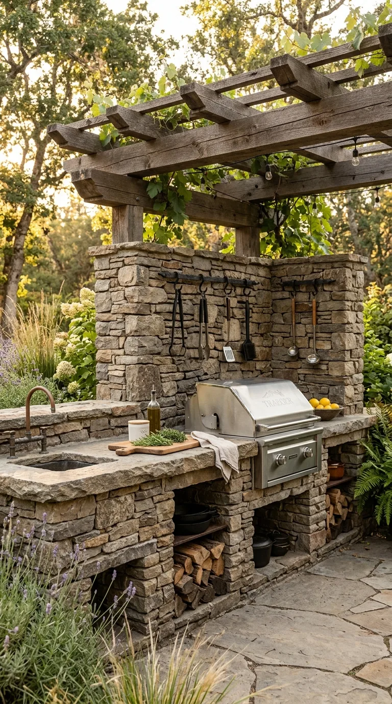 Rustic stone Kitchen