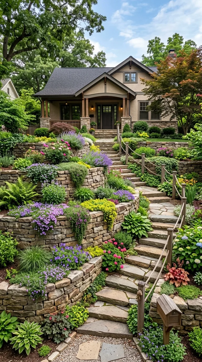 tiered wall