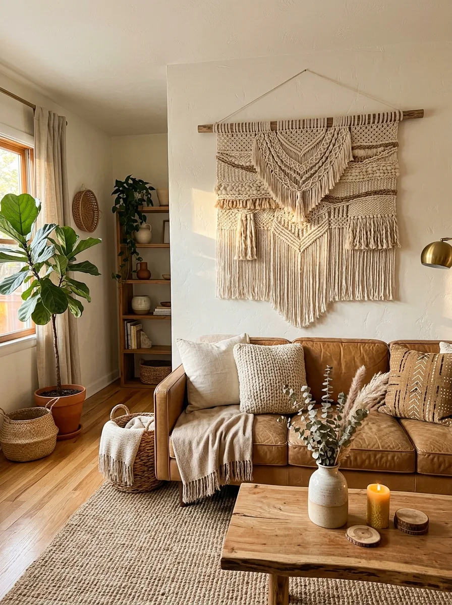 Woven wall hanging