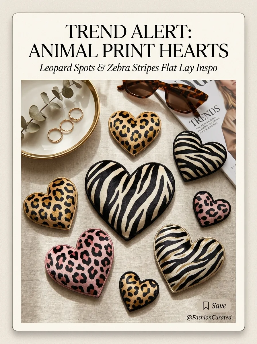 Animal print hearts