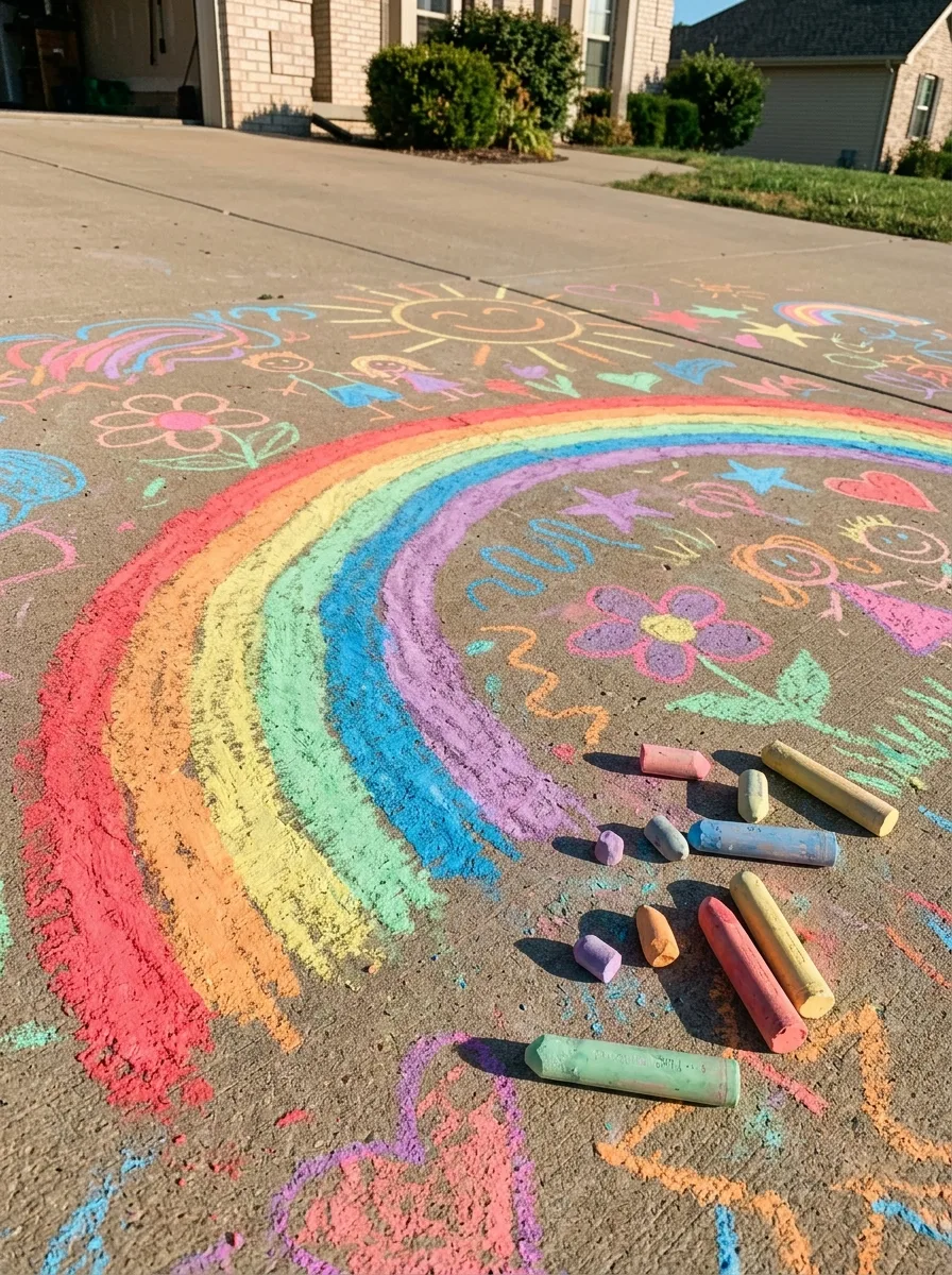 Sidewalk chalk art