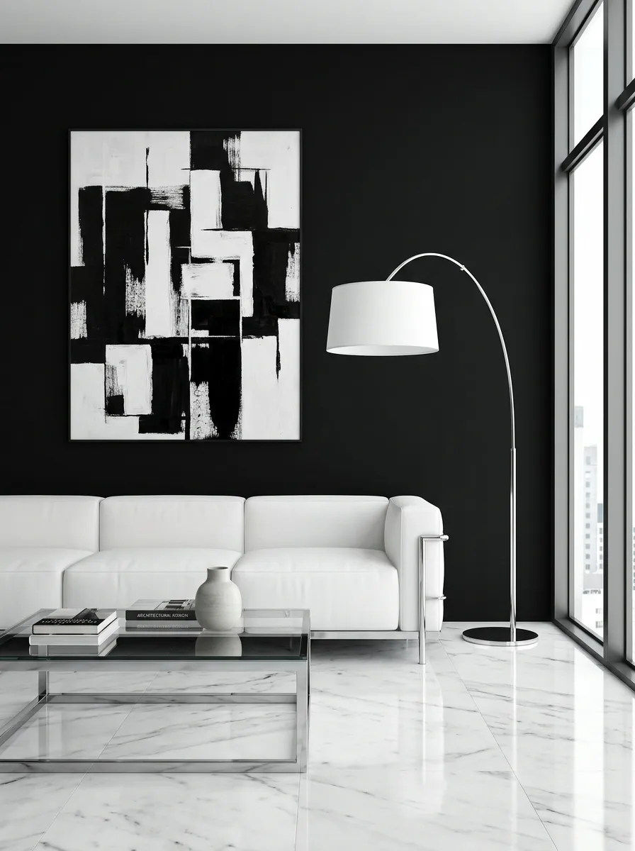 Black and white