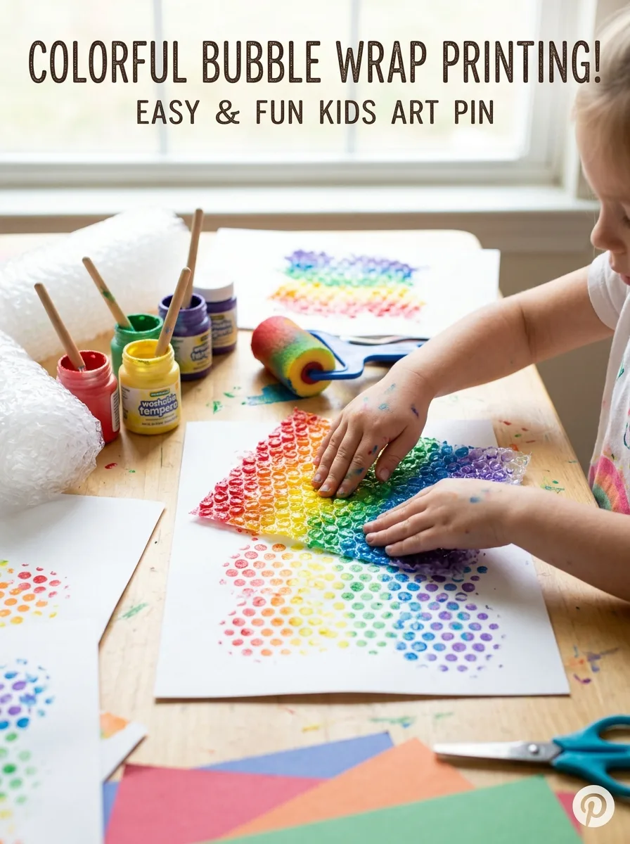 Bubble wrap painting