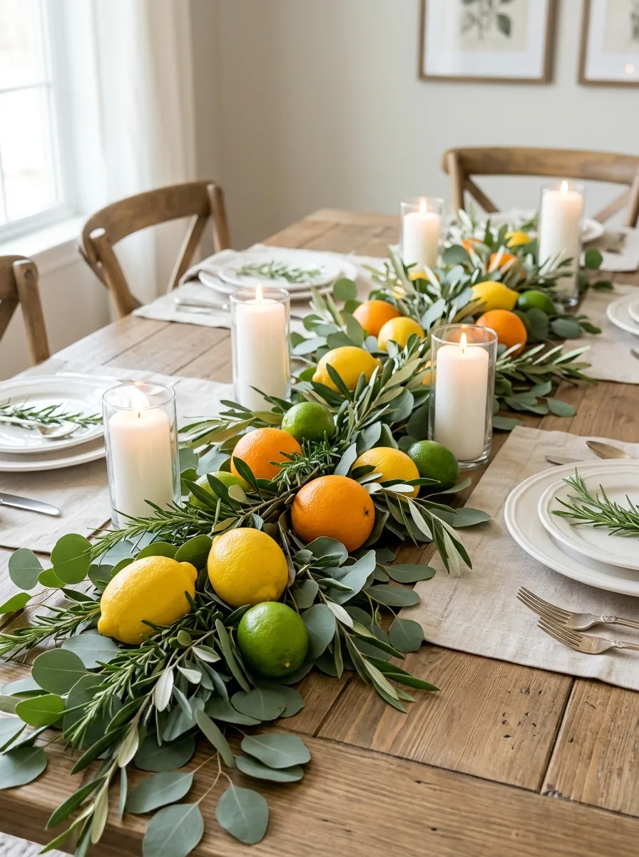 citrus and greenery