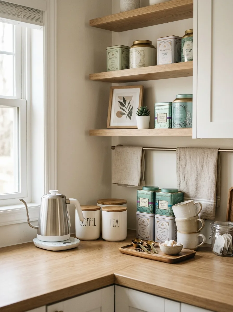 Coffee and tea station