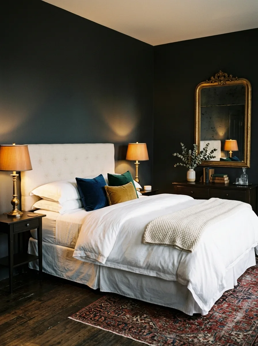 Dark moody wall color