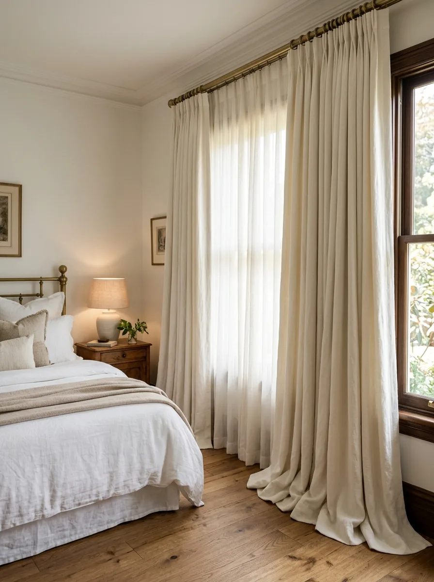 Drapes in fabric