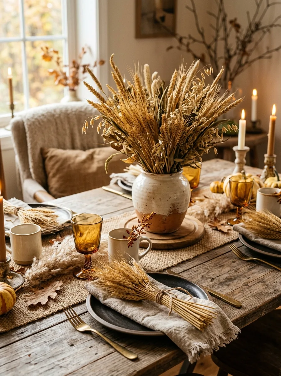 Dried wheat