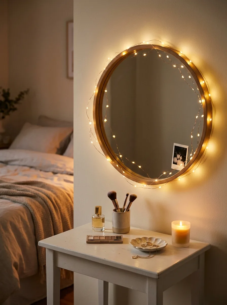 Lights around mirrir