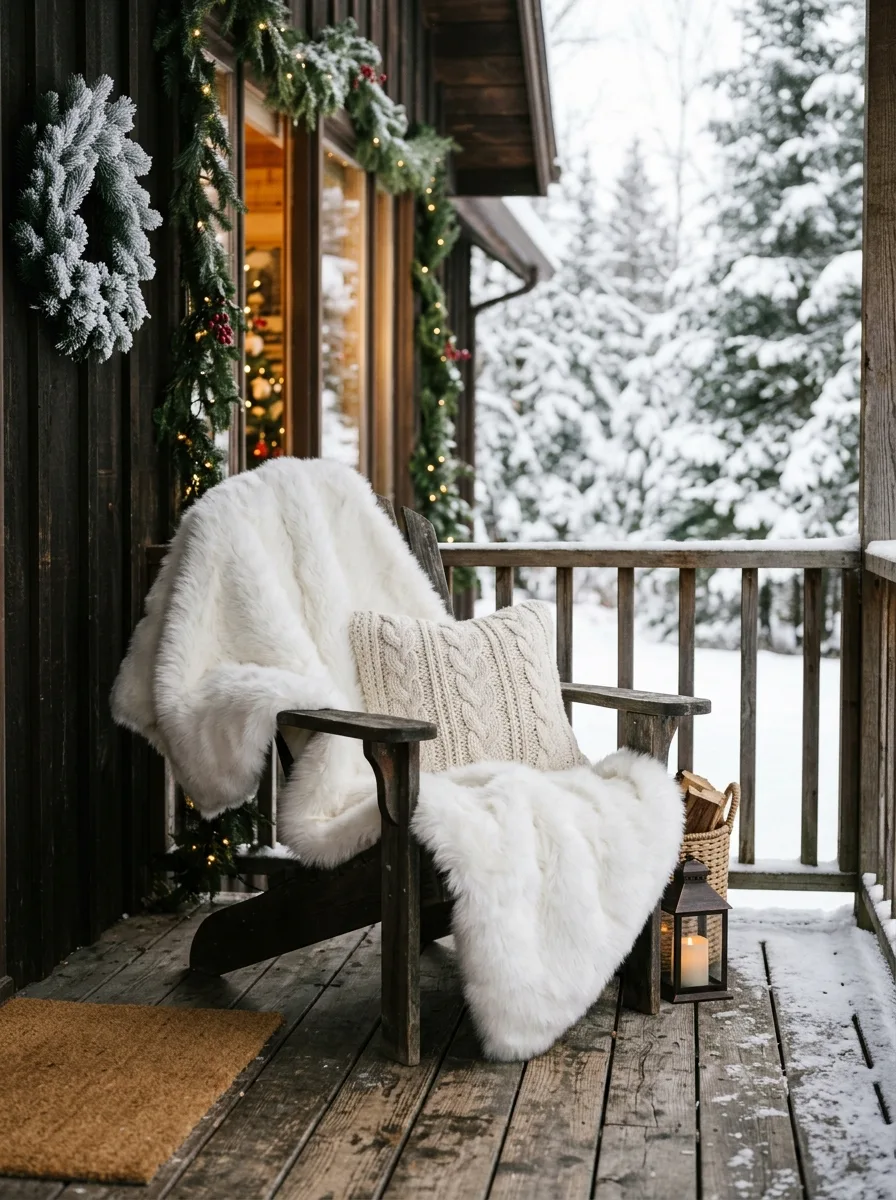 Faux fur chair