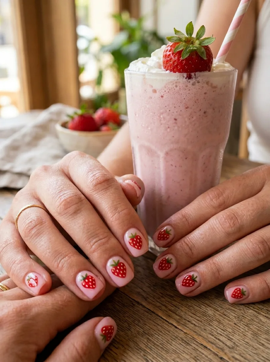 Strawberry nails