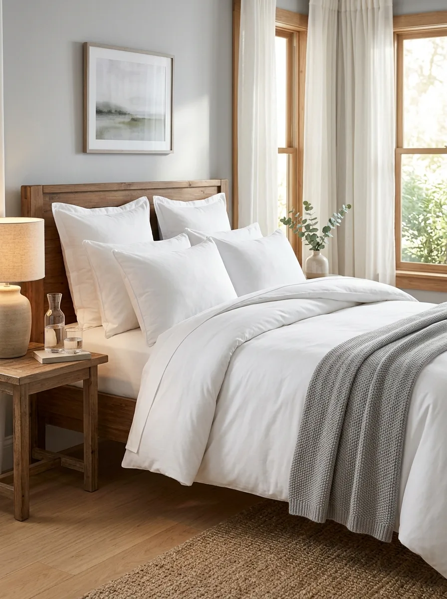 White bedding