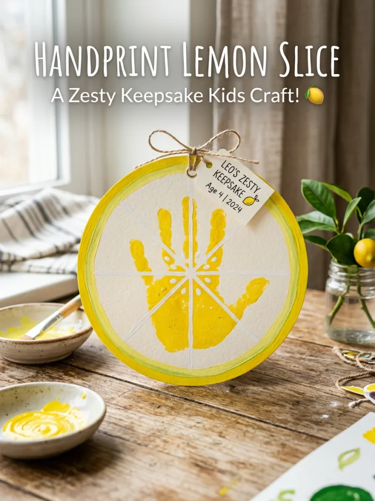 Handprint lemon slice