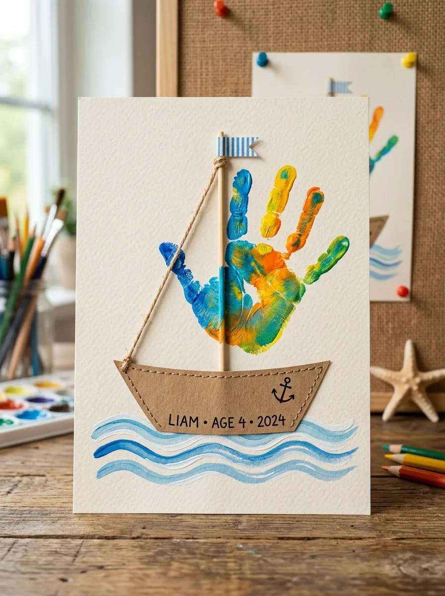 Handprint Sailboat