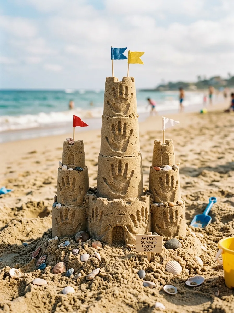 Handprint sandcastle