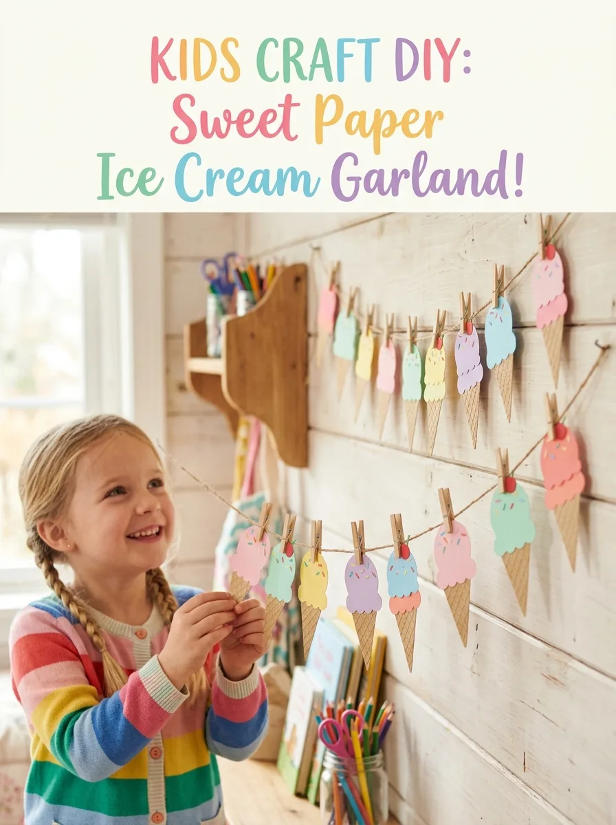 Ice cream paper garland