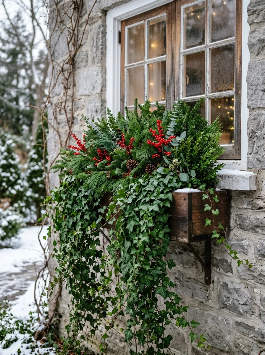 Ivy and evergreen