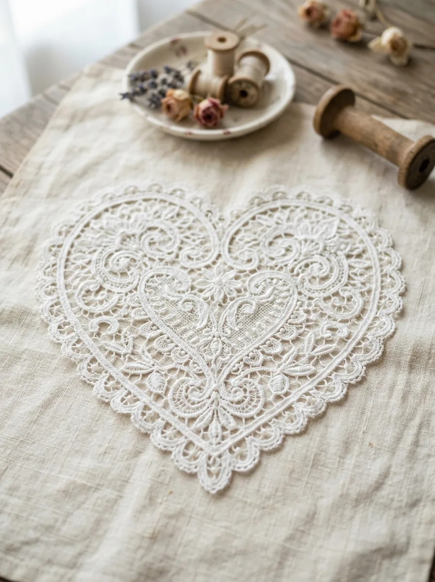 Lace heart pattern