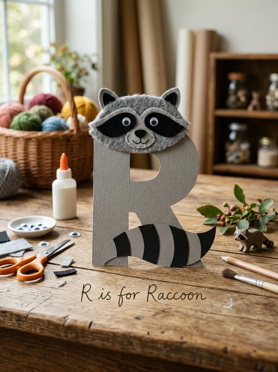 R for raccoon