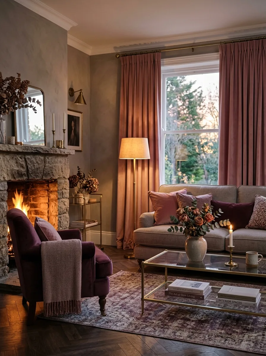 Plum armchair