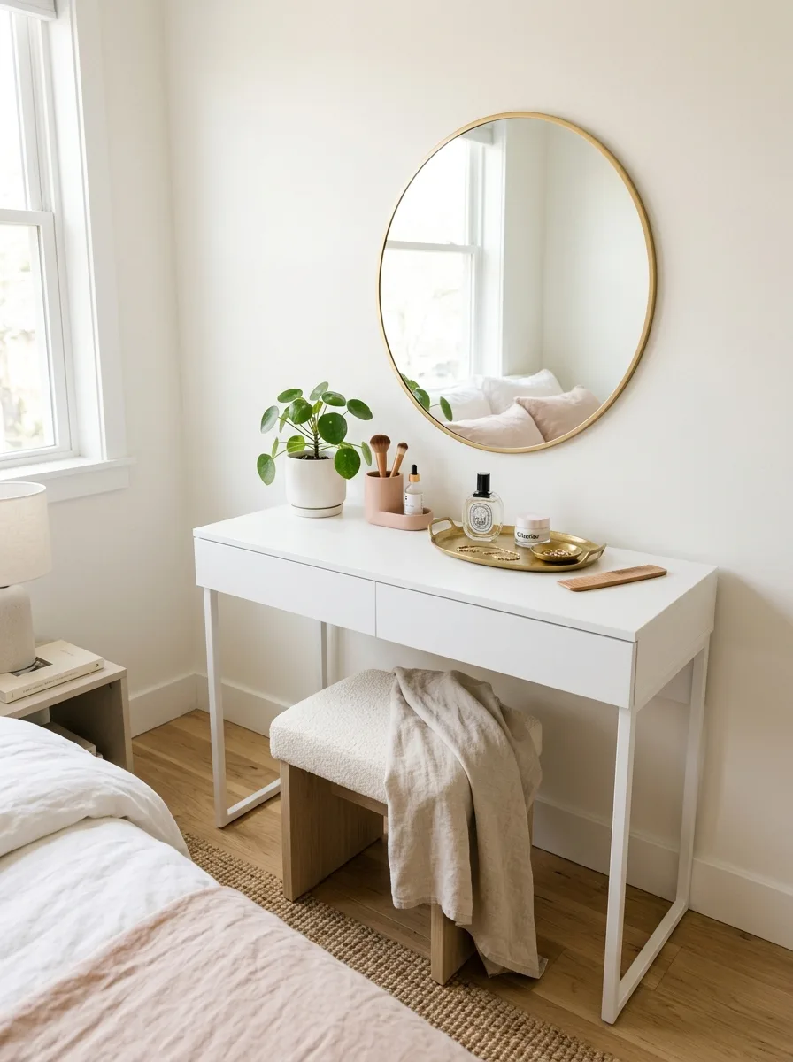 White vanity