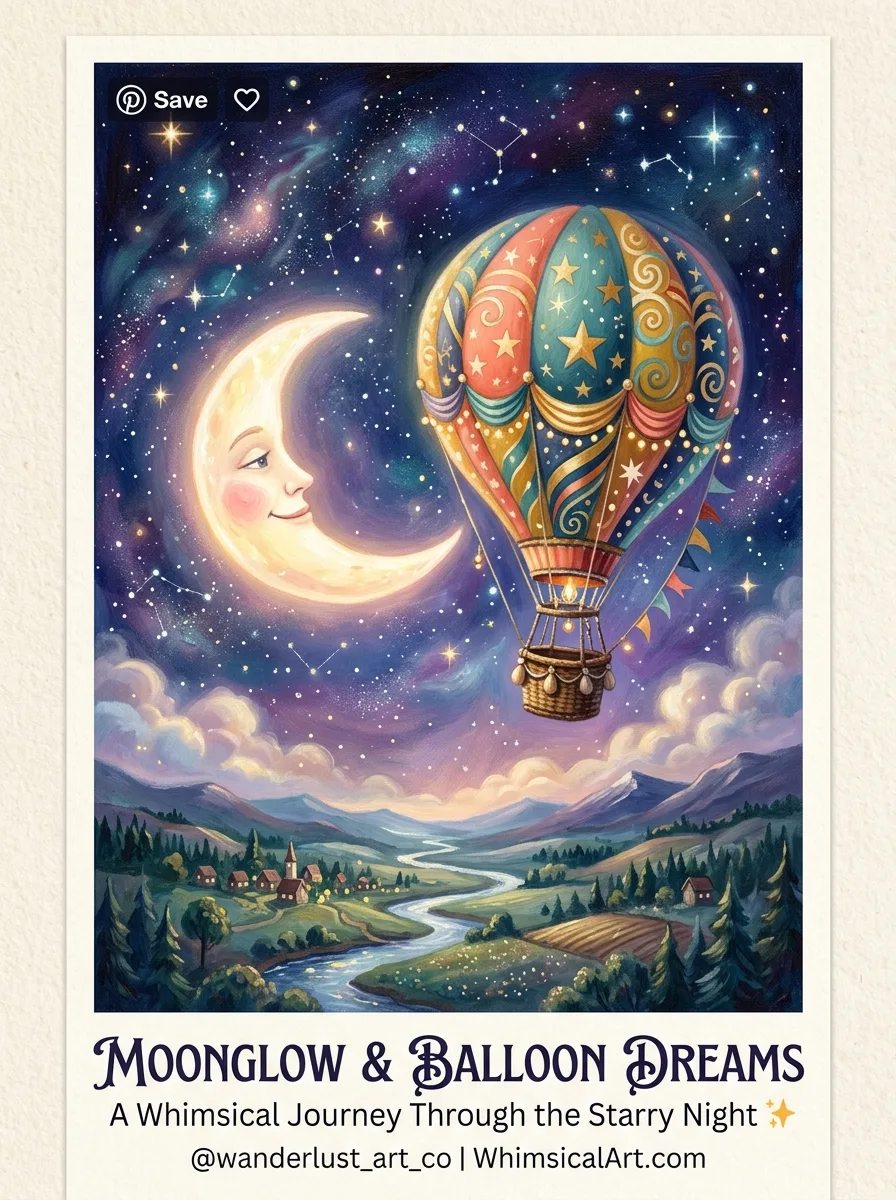 Moon and air balloon