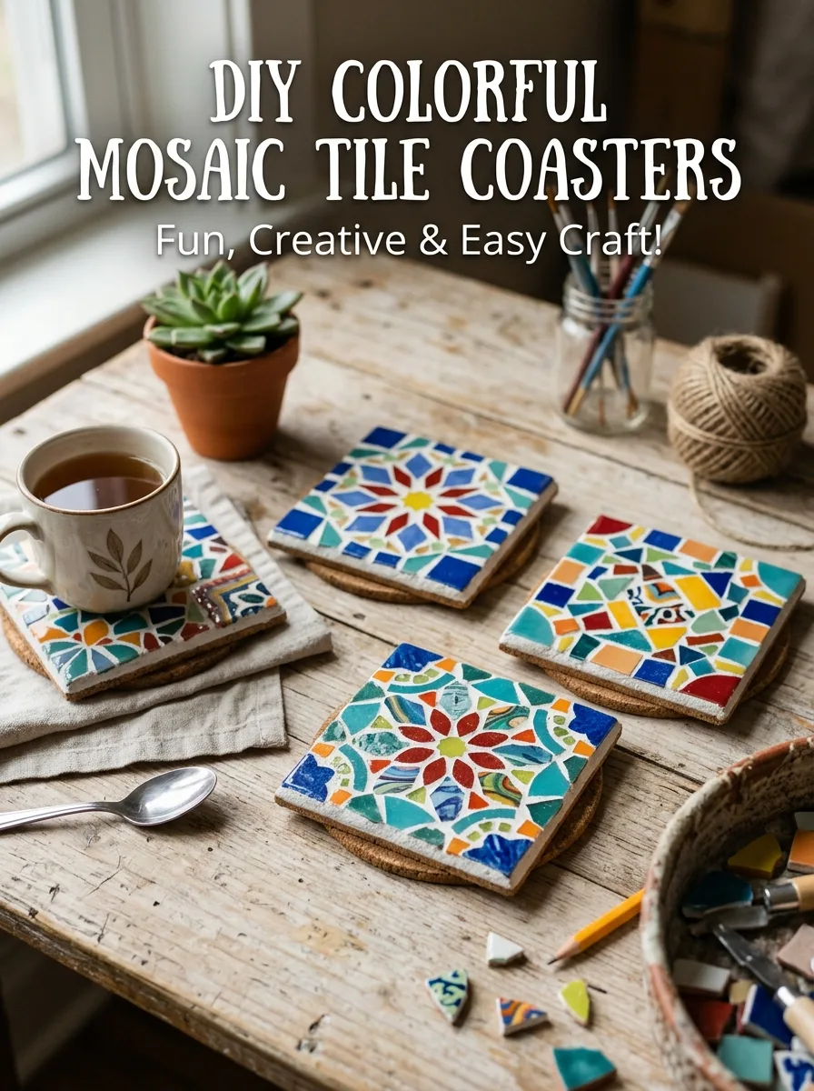 Mosaic tile coasters