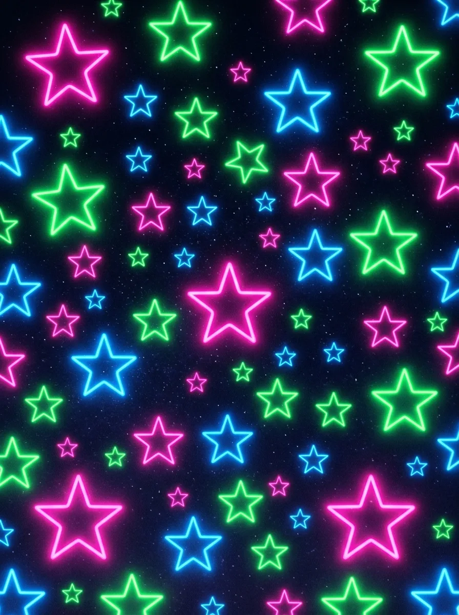 Neon star pattern