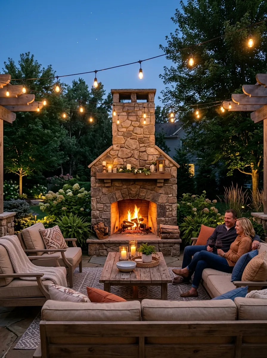 Outdoor fireplace