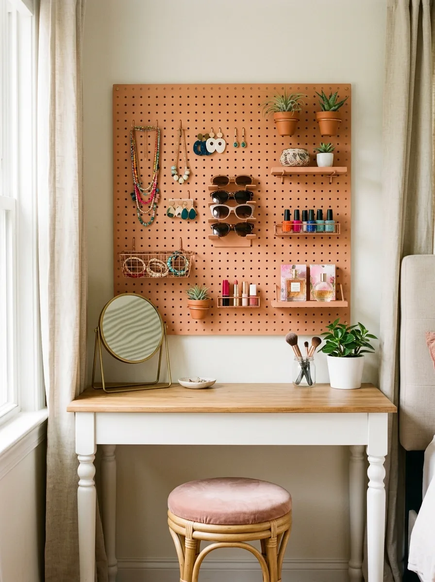 Pegboard wall