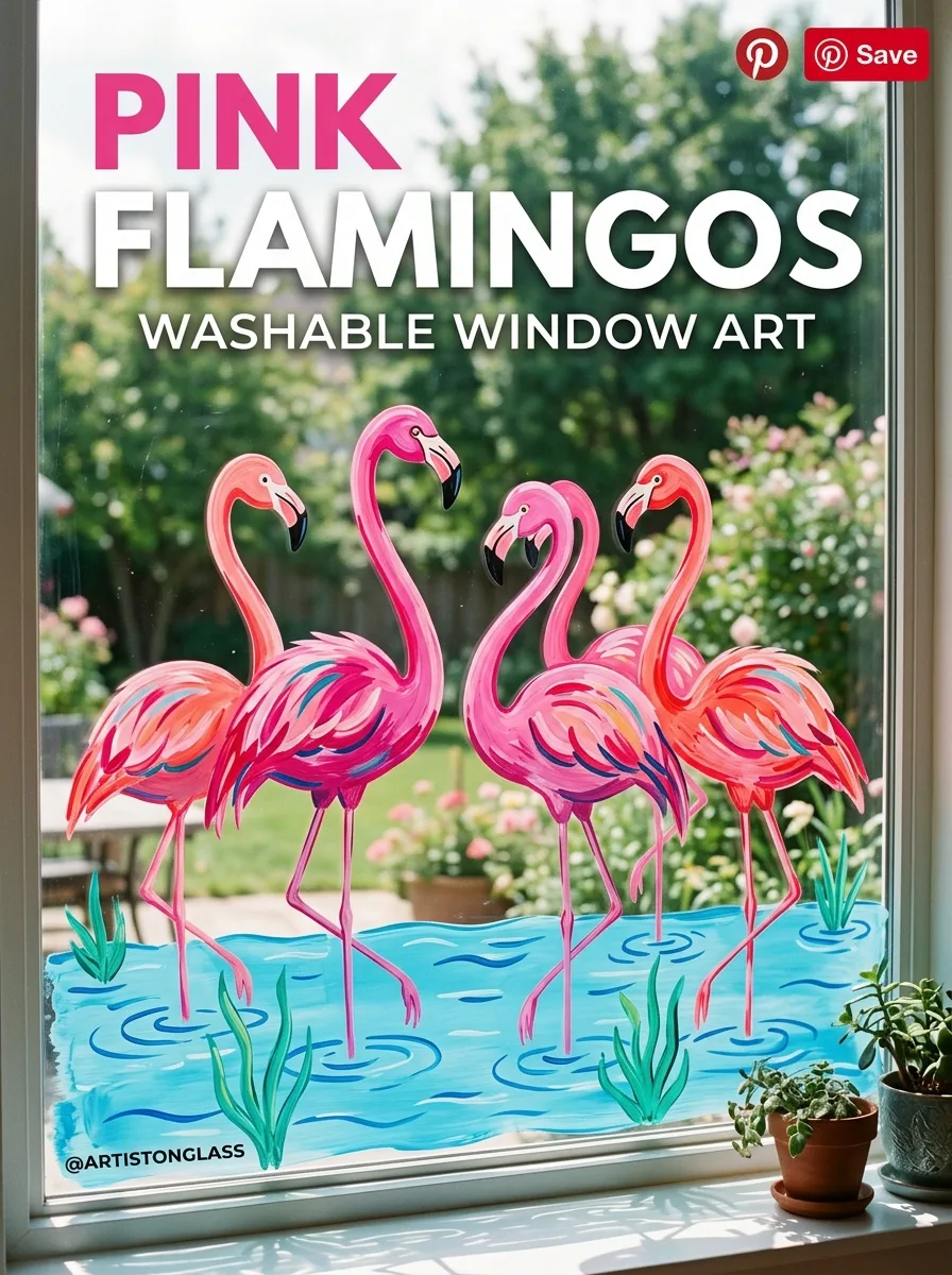 Pink flamingos