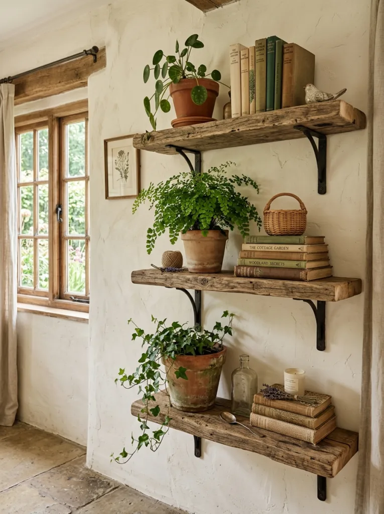 wood shelves