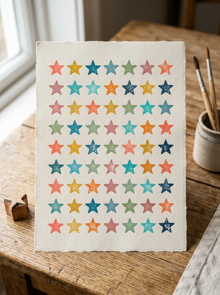 Stamped star