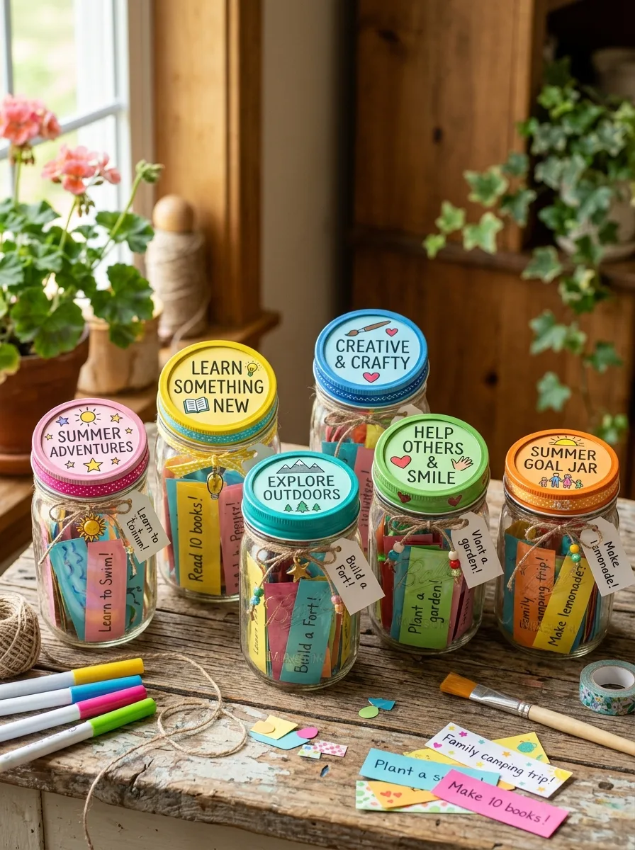 Summer goals jar