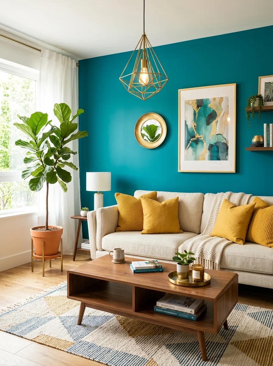 Teal accent