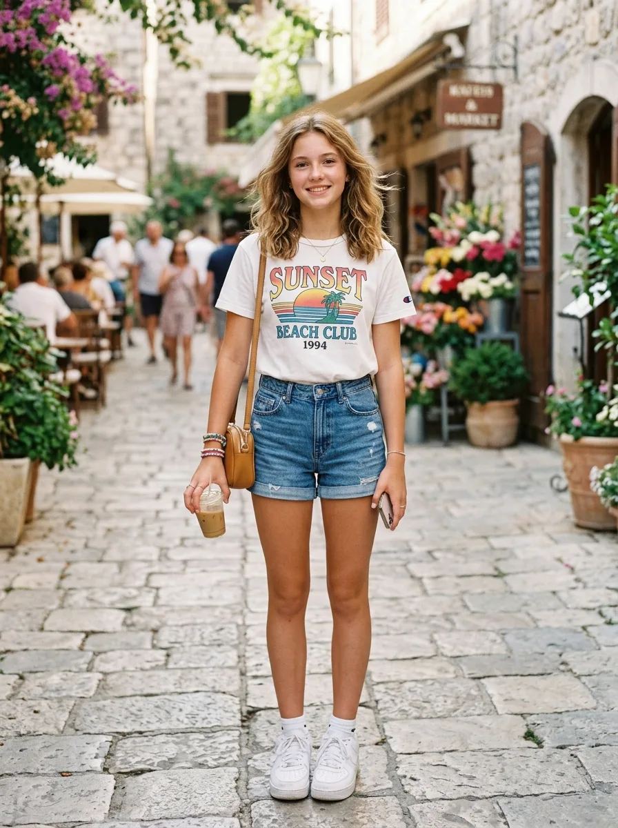 denim shorts