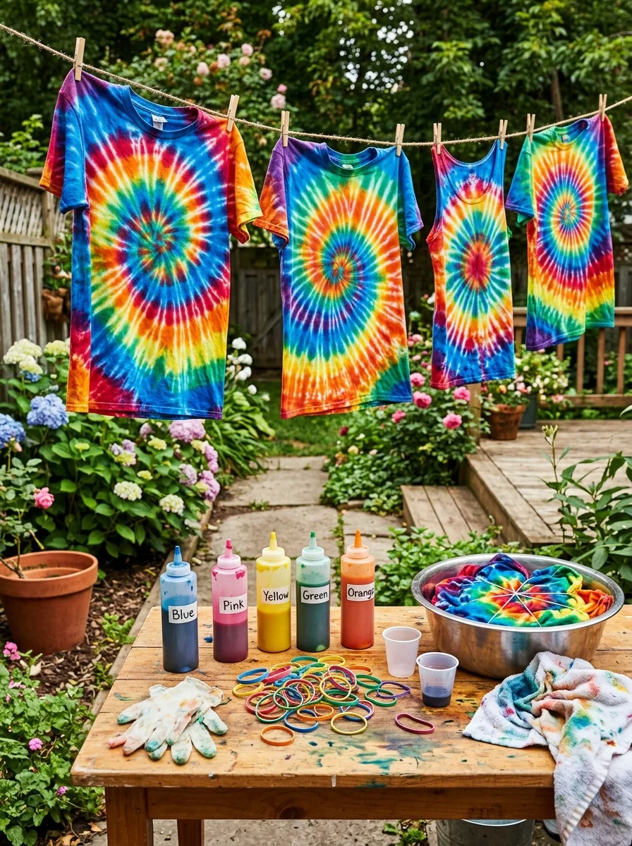 Tie dye shirts