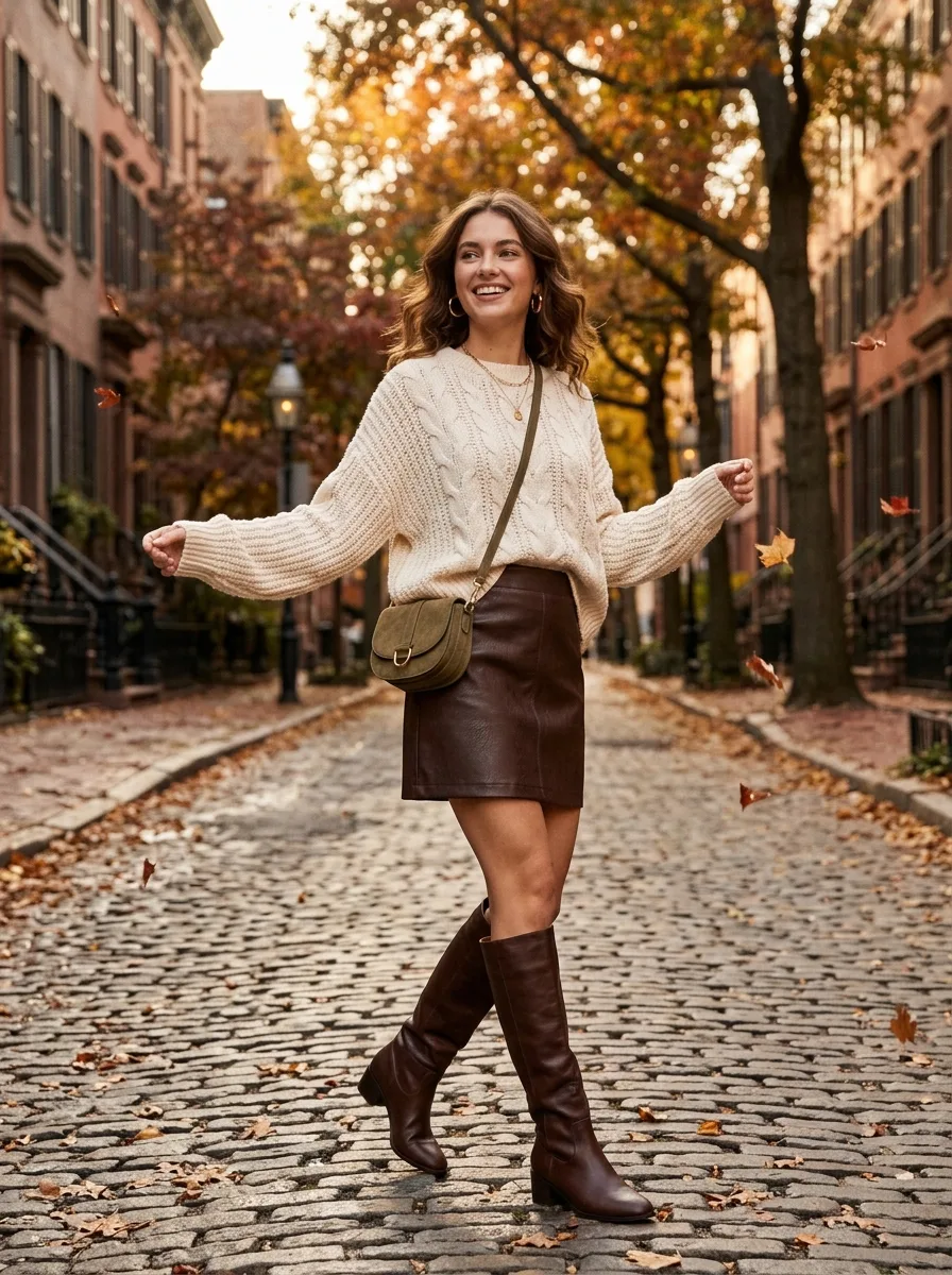 Leather skirt