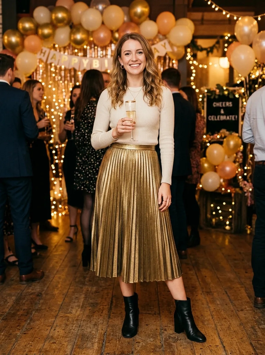 metallic skirt
