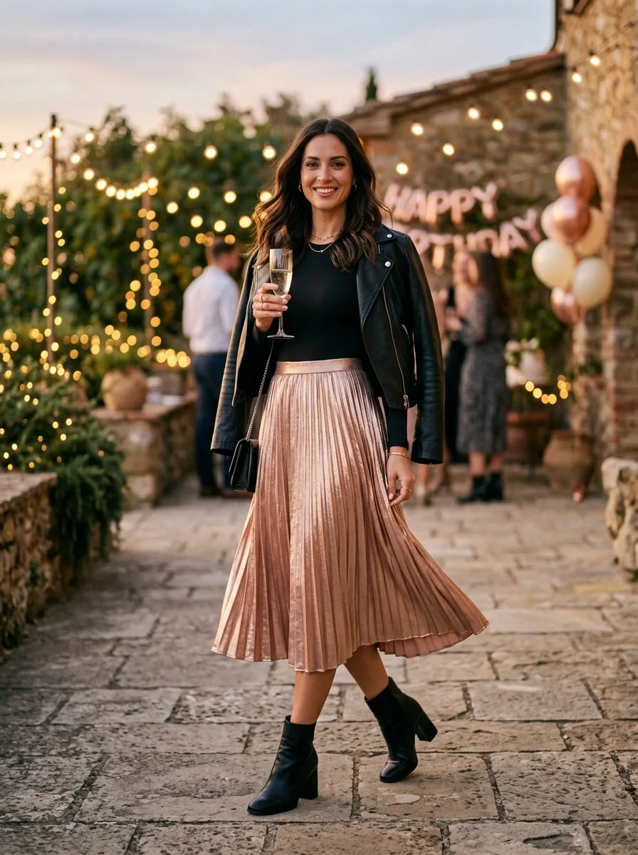 pleated skirt