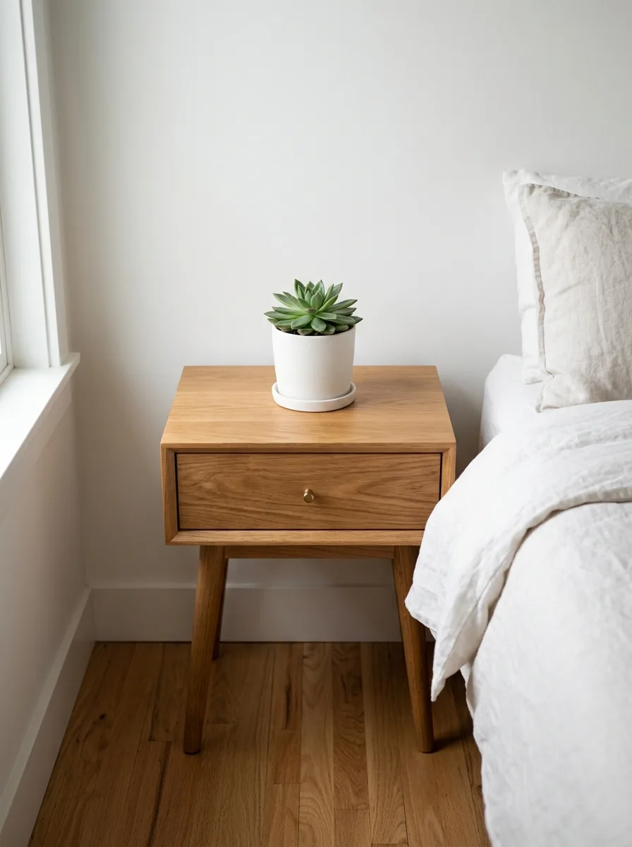 wood nightstand