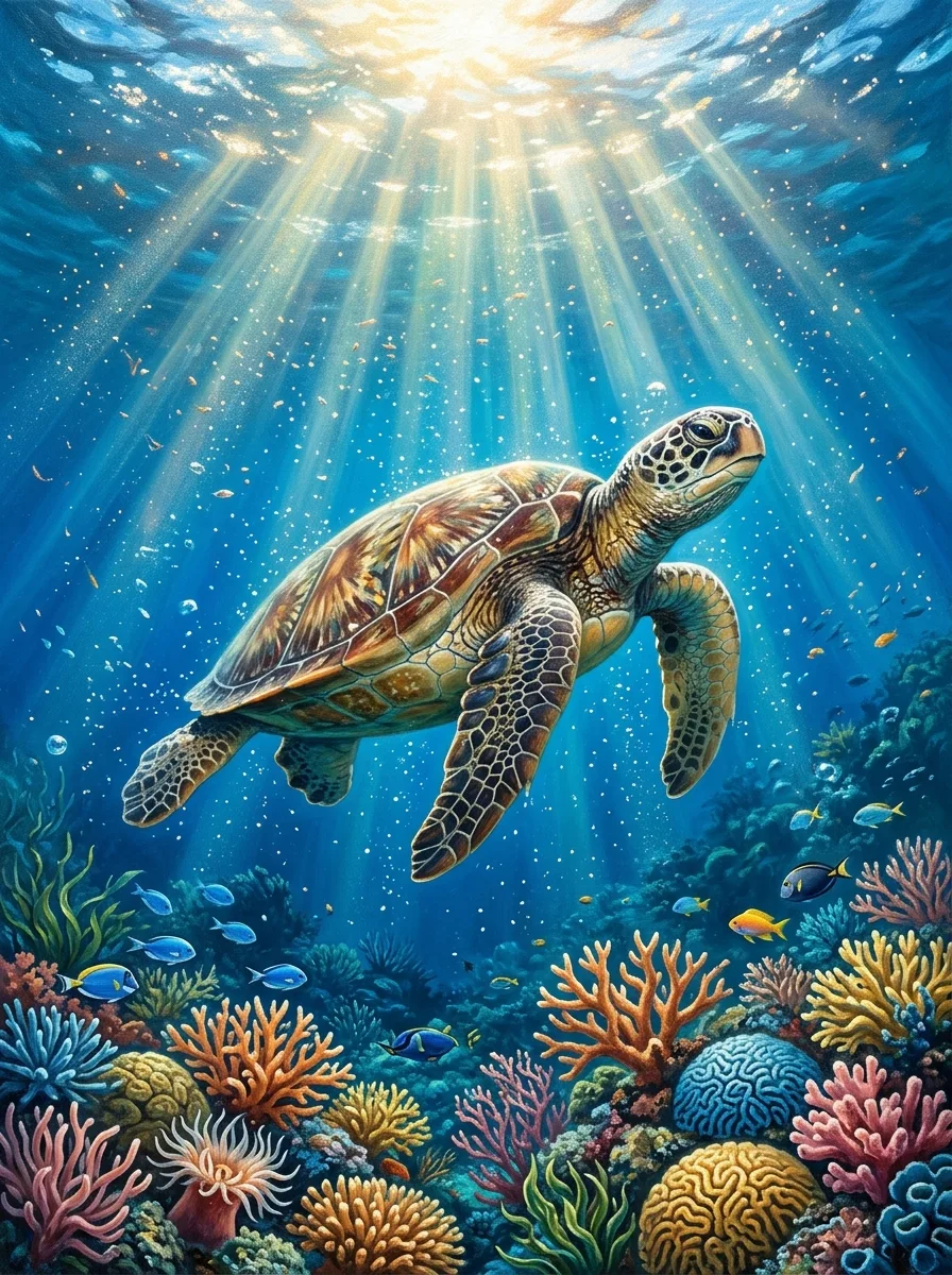 Underwater turtle