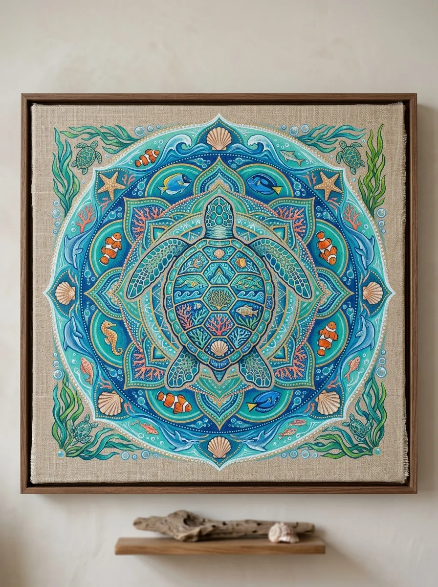 Turtle Mandala design